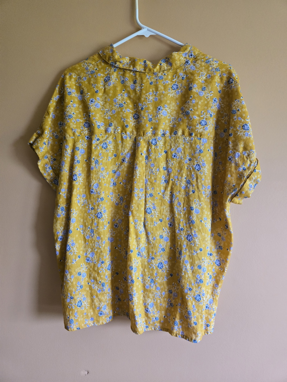 Rachel Zoe 100% Linen Button Down Floral Top - Picture 3 of 4